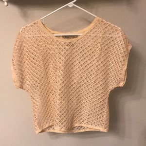 Cream knitted t-shirt